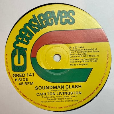 Carlton Livingston - 100 Weight Of Collie Weed / Soundman Clash picture 2