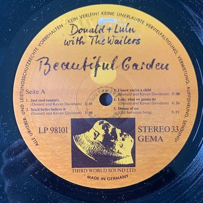 Donald And Lulu Davidson, The Wailers Band - My Beautiful Garden picture 3