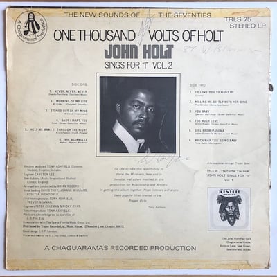 John Holt - One Thousand Volts Of Holt picture 2