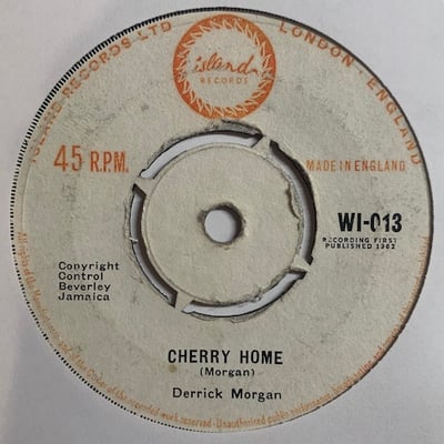 Derrick Morgan - Cherry Home / See And Blind picture 2