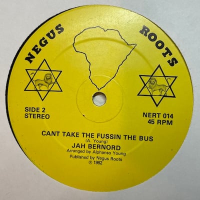 Voice Of Progress, Jah Bernord - Mini Bus Driver / Cant Take The Fussin The Bus picture 2