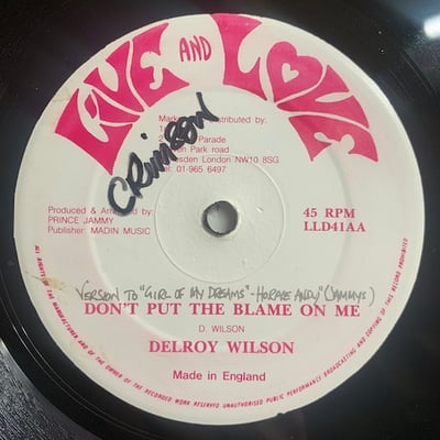Delroy Wilson - Stop Acting Stange / Don't Put The Blame On Me picture 2