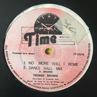 Dennis Brown, Jah Screw - No More Will I Romepicture