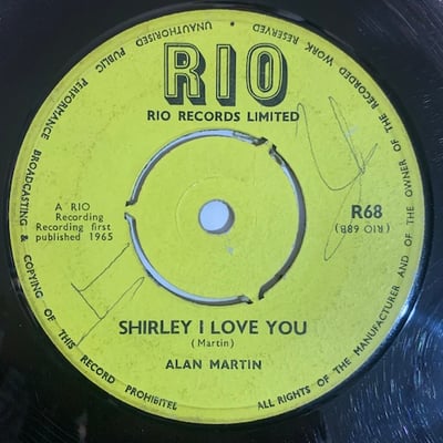 Alan Martin - Why Must I Cry / Shirley I Love You picture 2