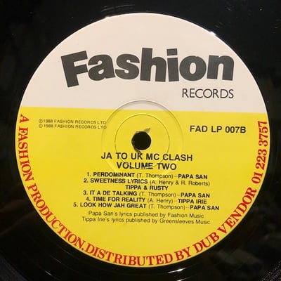Papa San, Tippa Irie - JA To UK MC Clash Volume 2 picture 3