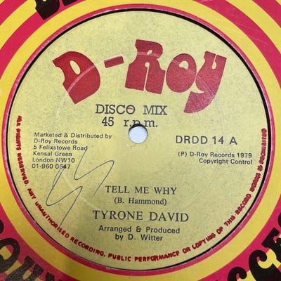 Tyrone David - Tell Me Why picture 2