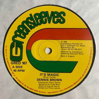 Dennis Brown, Pad Anthony - It's Magic / Crazy Love picture 2
