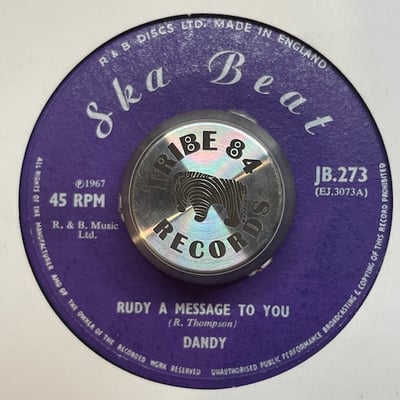 Dandy Livingstone, Dandy & His Group - Rudy A Message To You / Till Death Do Us Part picture 2