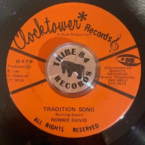Ronnie Davis – Tradition Song