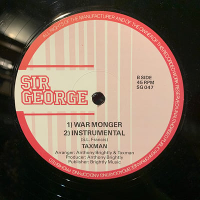 Taxman - Who's That Girl / War Monger picture 2