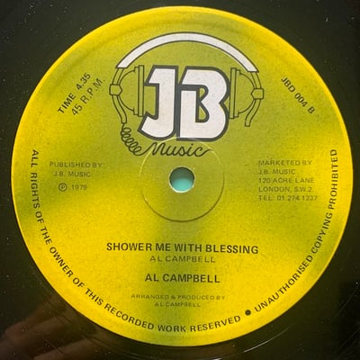 Al Campbell - Late Night Blues / Shower Me With Blessings picture 2