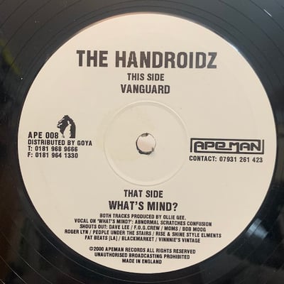 The Handroidz - Vanguard / What's Mind? picture 2