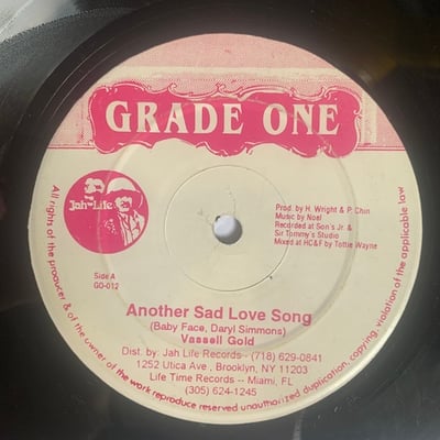 Scion Success, Vassell Gold - Petty Petty Murderer / Another Sad Love Song picture 2