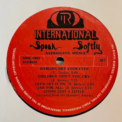 Barrington Spence - Speak Softly picture 3