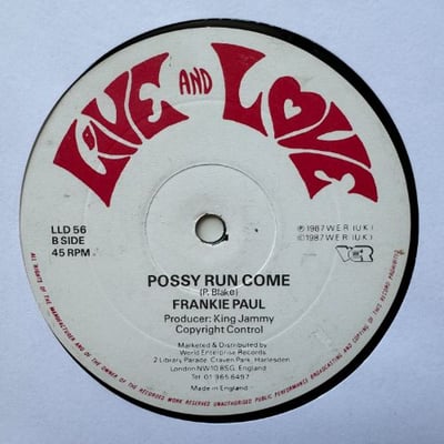 Frankie Paul - Game Of Love / Possy Run Come picture 2