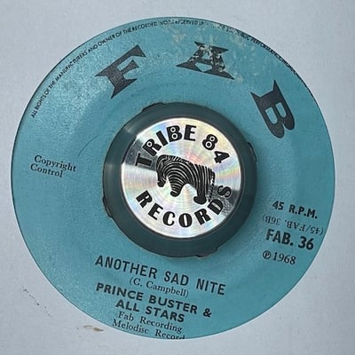 Prince Buster's All Stars - The Glory Of Love / Another Sad Nite picture 2