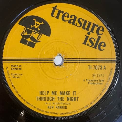 Ken Parker, Tommy McCook Allstars – Help Me Make It Through The Night / Help Me  (Version)