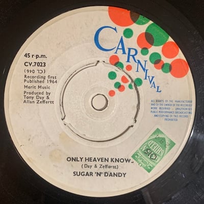 Sugar 'N' Dandy - Let's Ska / Only Heaven Knows picture 2
