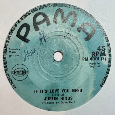 Justin Hinds - Sinners Where Are You Going To Hide / If It's Love You Need picture 2