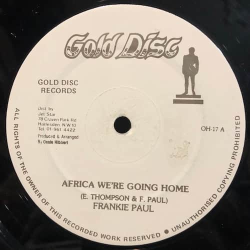 Frankie Paul, Little John – Africa We're Going Home / Keep On Dancing