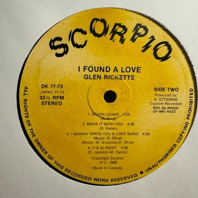 Glen Ricketts - I Found A Love picture 2