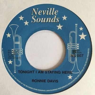 Ronnie Davis - Take Heed / Tonight  I Am Staying Here picture 2