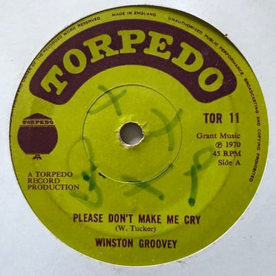 Winston Groovy - Please Don't Make Me Cry / Motion On The Ocean picture 2