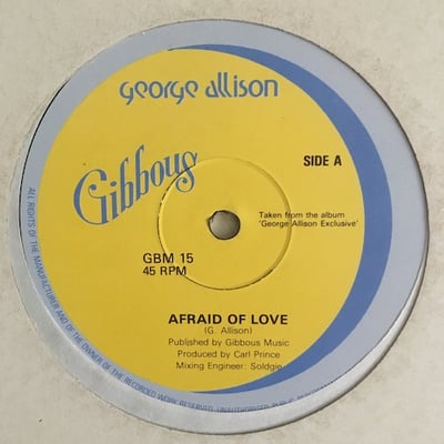 George Allison - Afraid Of Lovepicture