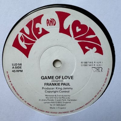 Frankie Paul - Game Of Love / Possy Run Comepicture