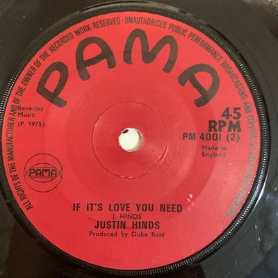Justin Hinds - Sinners Where Are You Going To Hide / If It's Love You Need picture 2