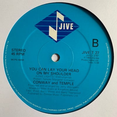 Conway & Temple - You Can Lay Your Head On My Shoulder (Love Lights) picture 2