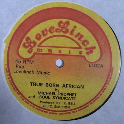 Michael Prophet, Toyan - True Born African / What A Bam Bam picture 3