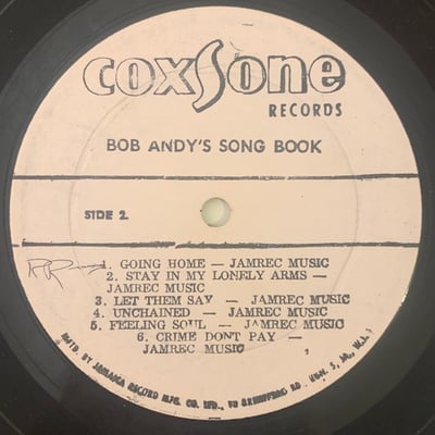 Bob Andy - Bob Andy's Song Book picture 2