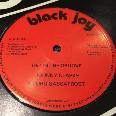 Johnny Clarke, Lord Sassafrass - Take Heed / Get In The Groove picture 2