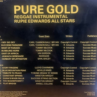 Rupie Edwards All Stars - Pure Gold Reggae Instrumental Volume One picture 2