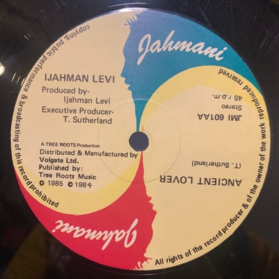 Ijahman & Madge, Ijahman Levi - I Do / Ancient Lover picture 2