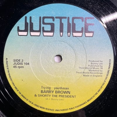 Barry Brown, Barry Brown, Shorty The President - Step It Up Youthman picture 2