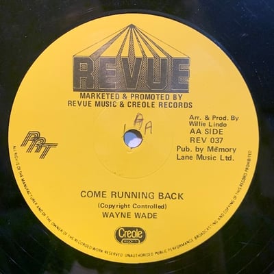 Junior Brammer, Wayne Wade - Shu Be De I Love You / Come Running Back picture 2