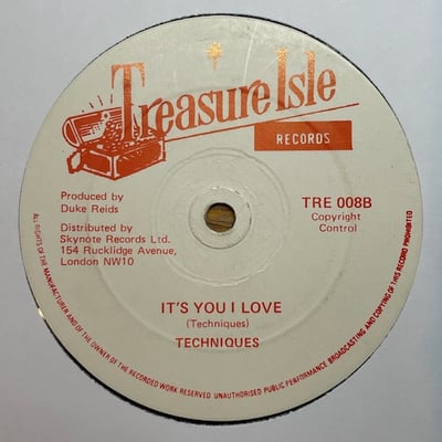 The Techniques, Ranking Trevor, The Techniques - Love Is Not A Gamble / It's You I Love picture 2