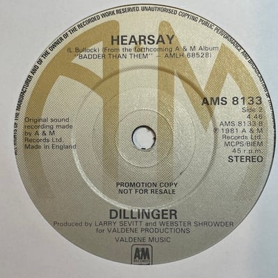 Dillinger - Melting Pot / Hearsay picture 2