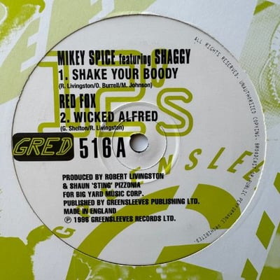 Mikey Spice, Shaggy, Red Fox, Private P, Big Yard Crew - Shake Your Boody / Wicked Alfred / Woman You Look Goodpicture
