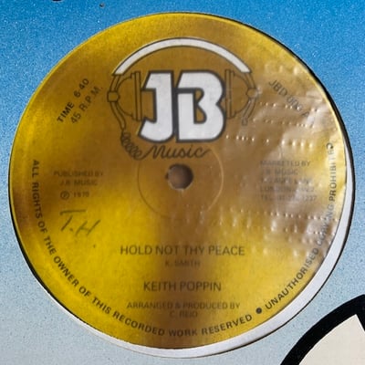 Keith Poppin - Birdie / Hold Not Thy Peace picture 2