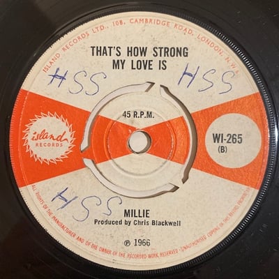 Jackie And Millie, Millie Small - My Desire / That's How Strong My Love Is picture 2