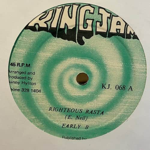 Early B – Righteous Rasta / Poor Man Plan
