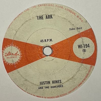 Justin Hinds & The Dominoes - Rub Up Push Up / The Ark picture 2
