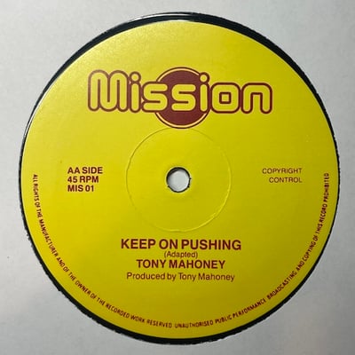 Tony Mahoney - Alert / Keep On Pushing picture 2
