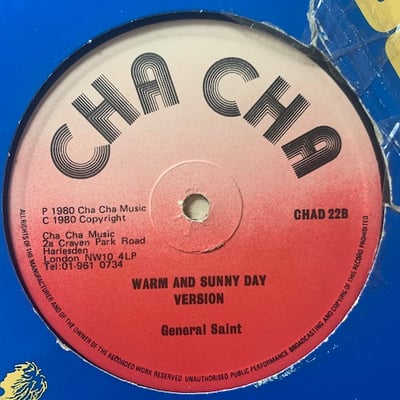 Barrington Levy, General Saint - Warm And Sunny Day  / Warm And Sunny Day picture 3
