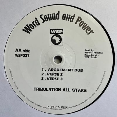 Tribulation All Stars - Separation / Arguement Dub picture 2