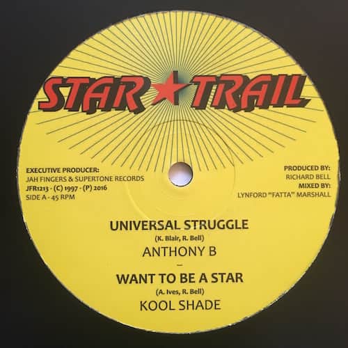 Anthony B, Kool Shade – Universal Struggle / Want To Be A Star