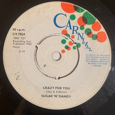 Sugar 'N' Dandy - I'm Into Something Good / Crazy For You picture 2
